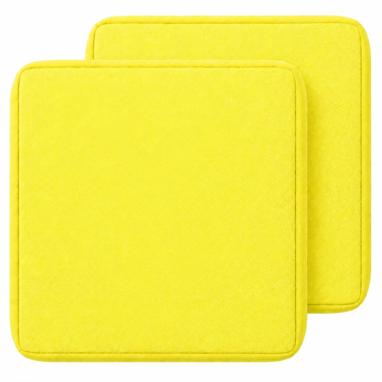 GZGLZDQ Outdoor Cushion Covers 1/2/4 Waterproof, Rattan Cushions Replacement Set with Zipper, Polyester, Durable Garden Furniture Covers for Patios(Yellow,60 X 60 X 10 CM(1pc))