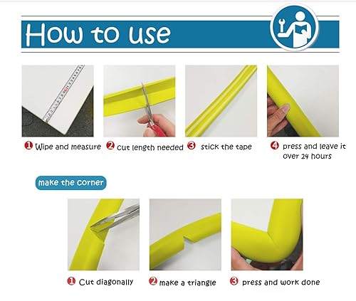 Miniatura 7 de M2cbridge L forma extra gruesa muebles mesa borde protectores espuma bebé seguridad parachoques protector 6.5 pies (rosa)