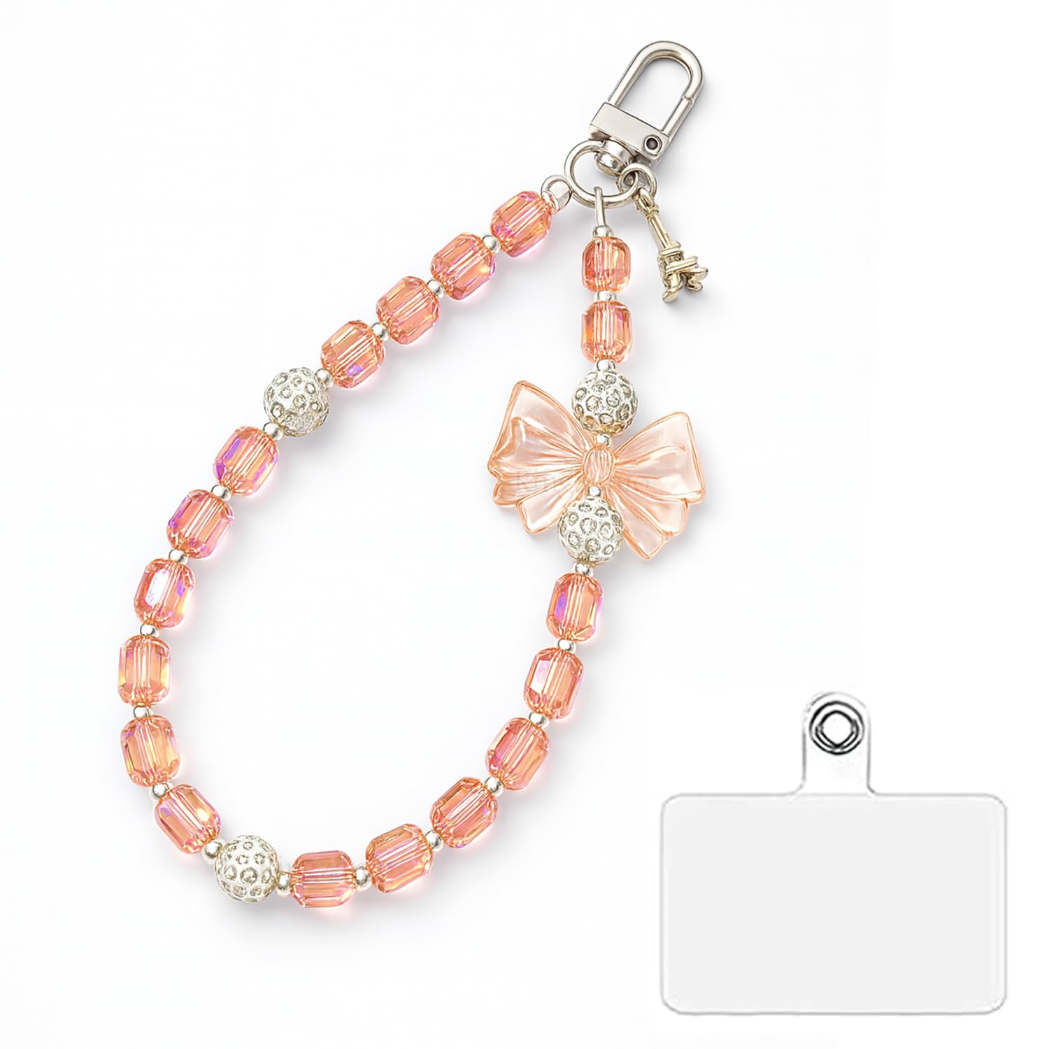 Phone Charm | Phone Strap | Crystal Beads With Bow Design Cell Phone Strap | Y2K Kawaii Bag Charm | Detachable Wrist Strap, Phone Accessories for Women Girls-image-29