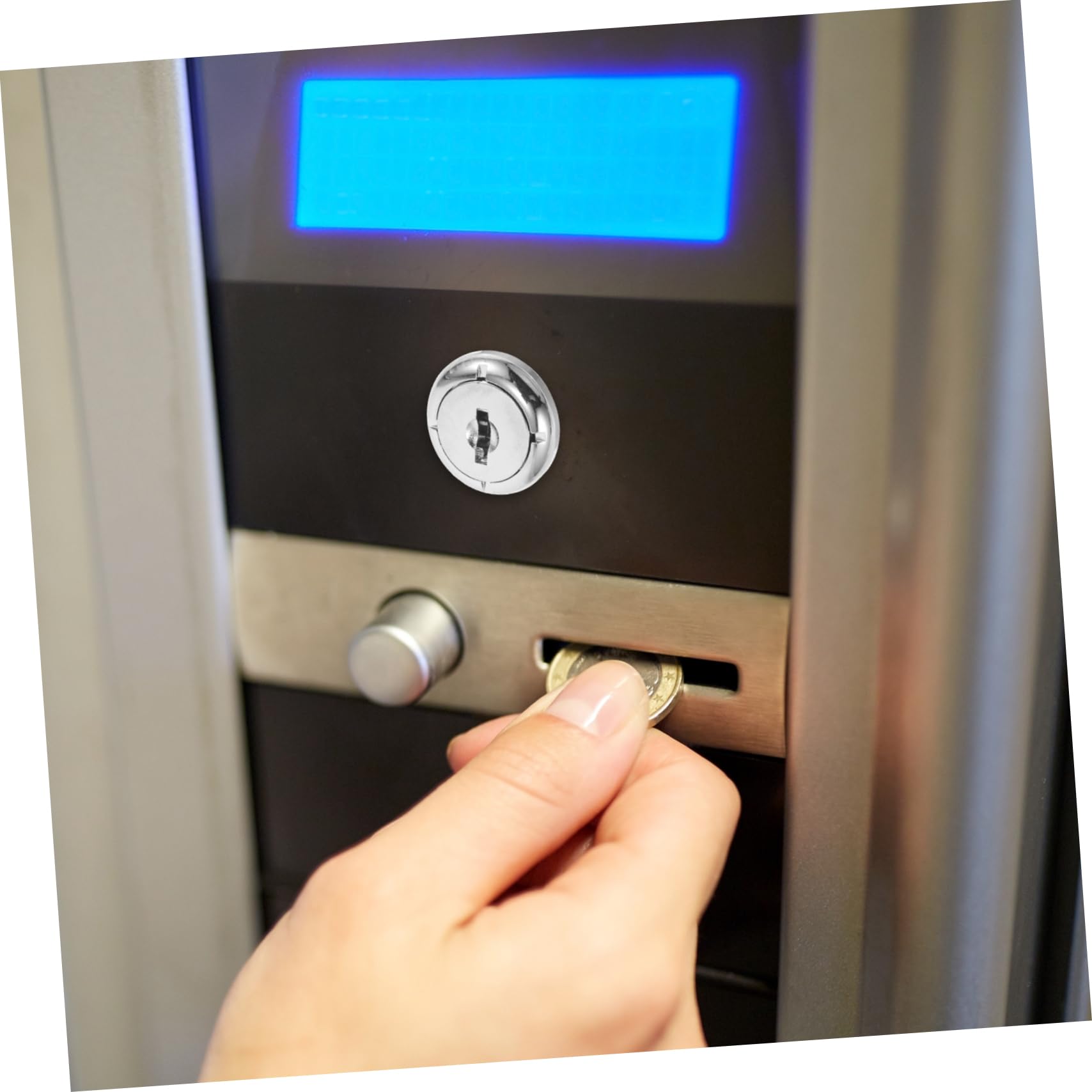 OUNONA Chiavetta per Gumball Machine in Metallo Argentato, Serratura Versatile e Facile da Installare per Distributori Automatici e Accessori Macchina Vending