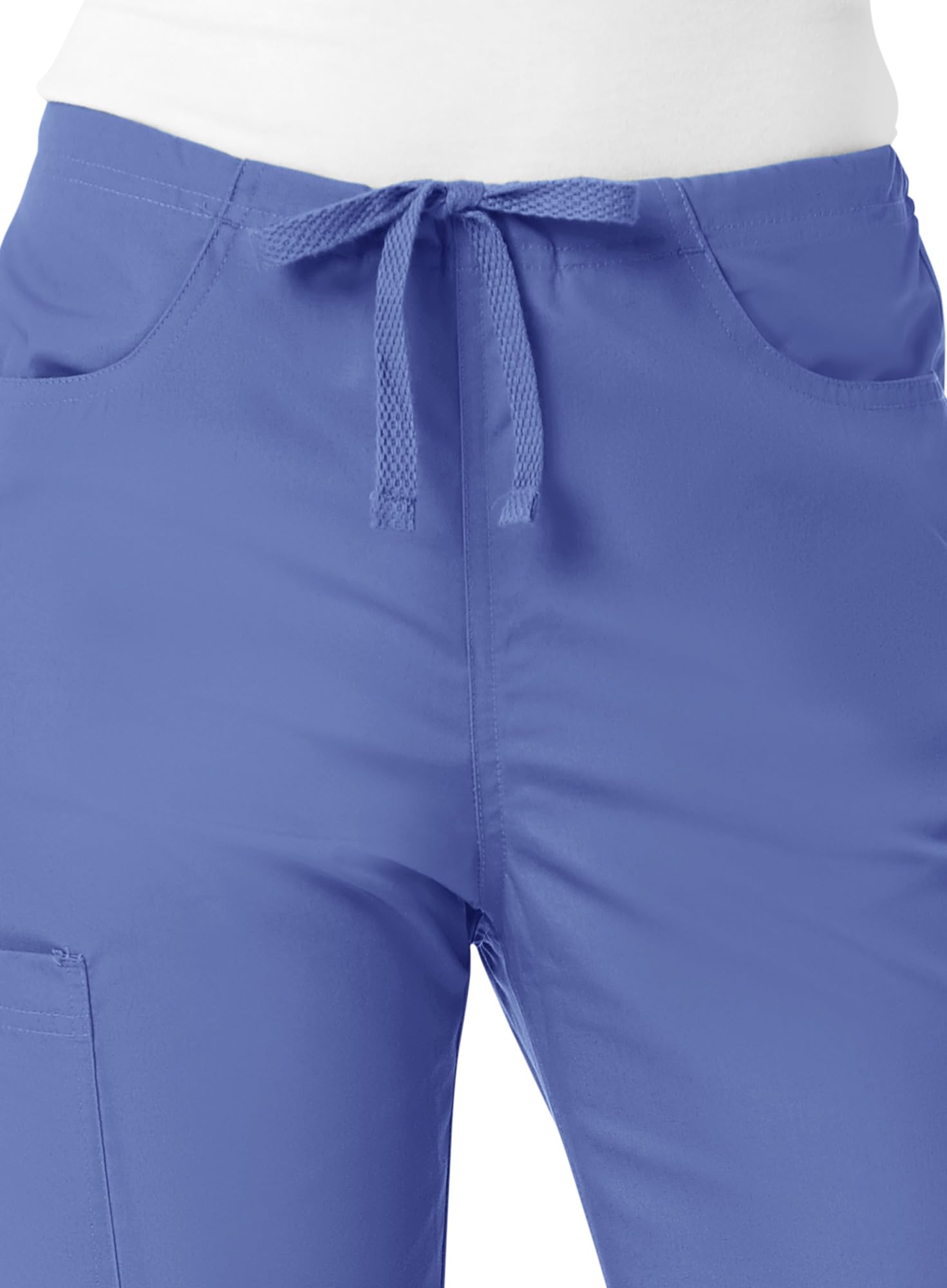 Maevn Women's Core Utility Cargo Pants(Ceil Blue, X-Large Petite)