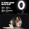 Anautin Luz de Anillo para Videoconferencias, Ajustable 360°, Luz LED Portátil para Monitor, Laptop y PC de Escritorio, Luz para Streaming, Reuniones Zoom, Selfies, Maquillaje, Videollamadas 2