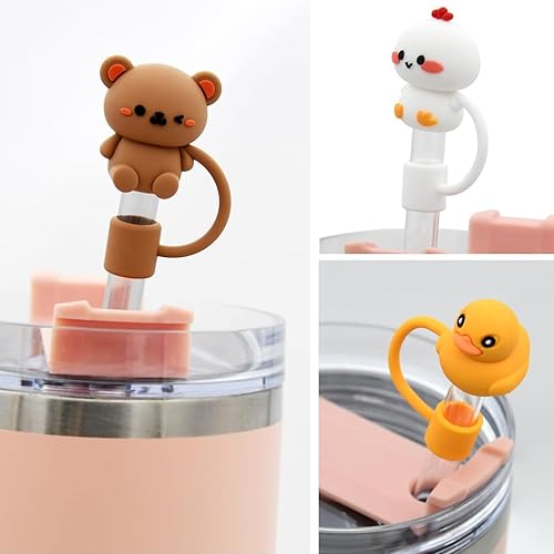 Miniatura 7 de Juego de 6 tapones antiderrames para vaso Stanley H2.0 de 40 onzas y 30 onzas con asa, tapón a prueba de fugas que incluye 2 tapas de pajilla, 2