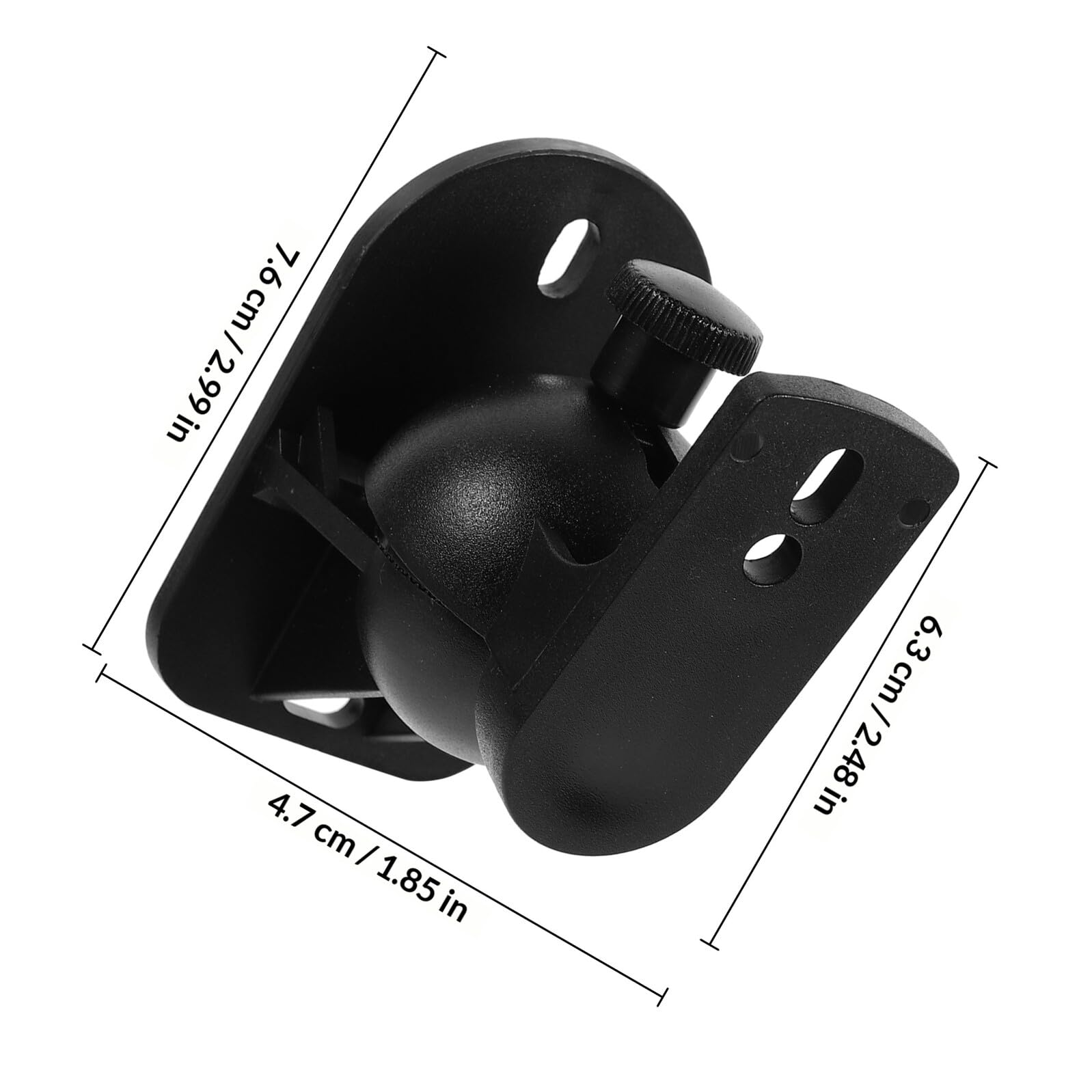 STOBAZA Lot de 6 Supports muraux pour Enceintes Surround en ABS, Angle réglable 20°, Construction Robuste, pour Espace de Jeu et Poste de Travail
