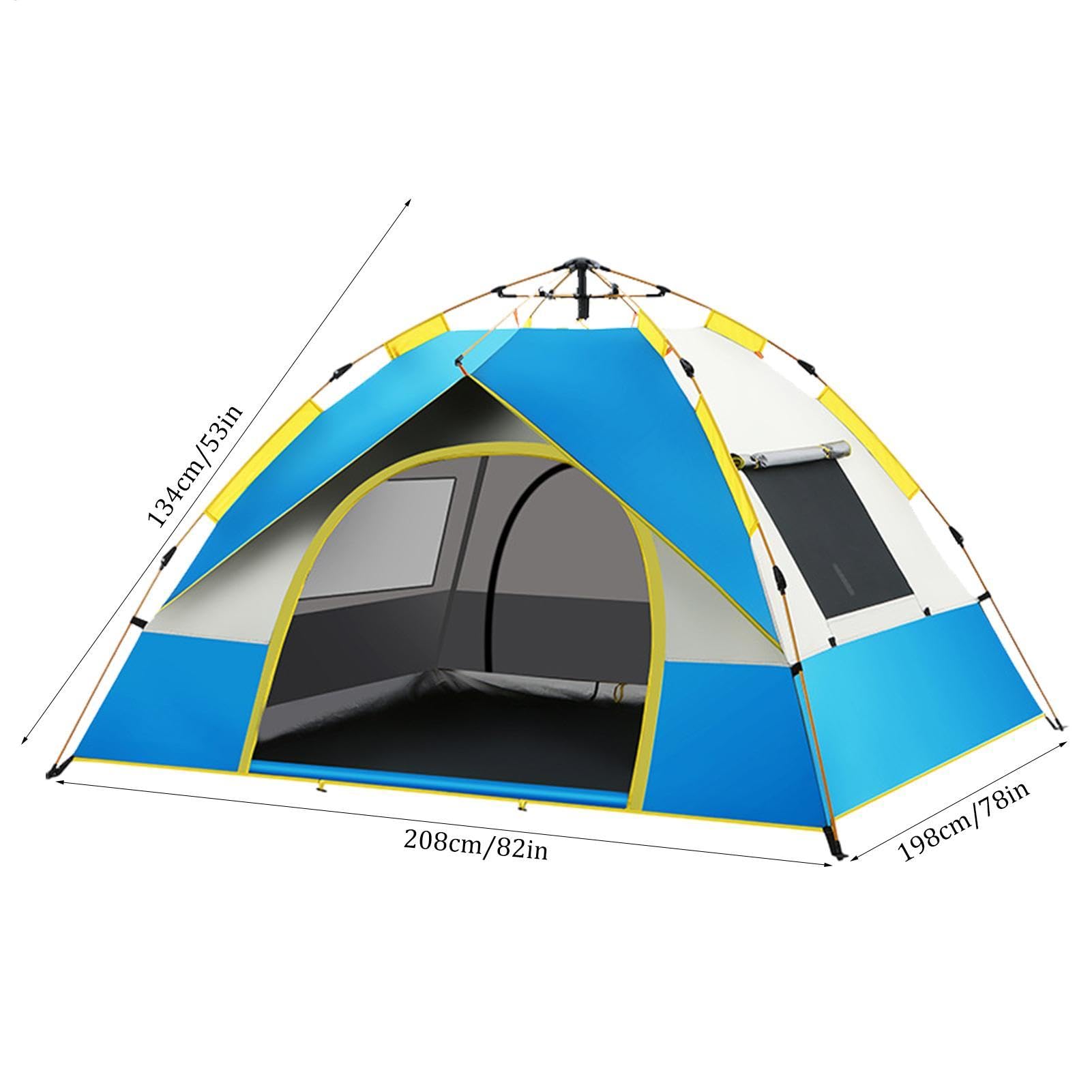 Tienda de campaña – Tienda de campaña familiar para 2-3 personas con protección UV | Tienda de campaña de instalación automática, accesorios de camping para mochileros, montañismo, senderismo