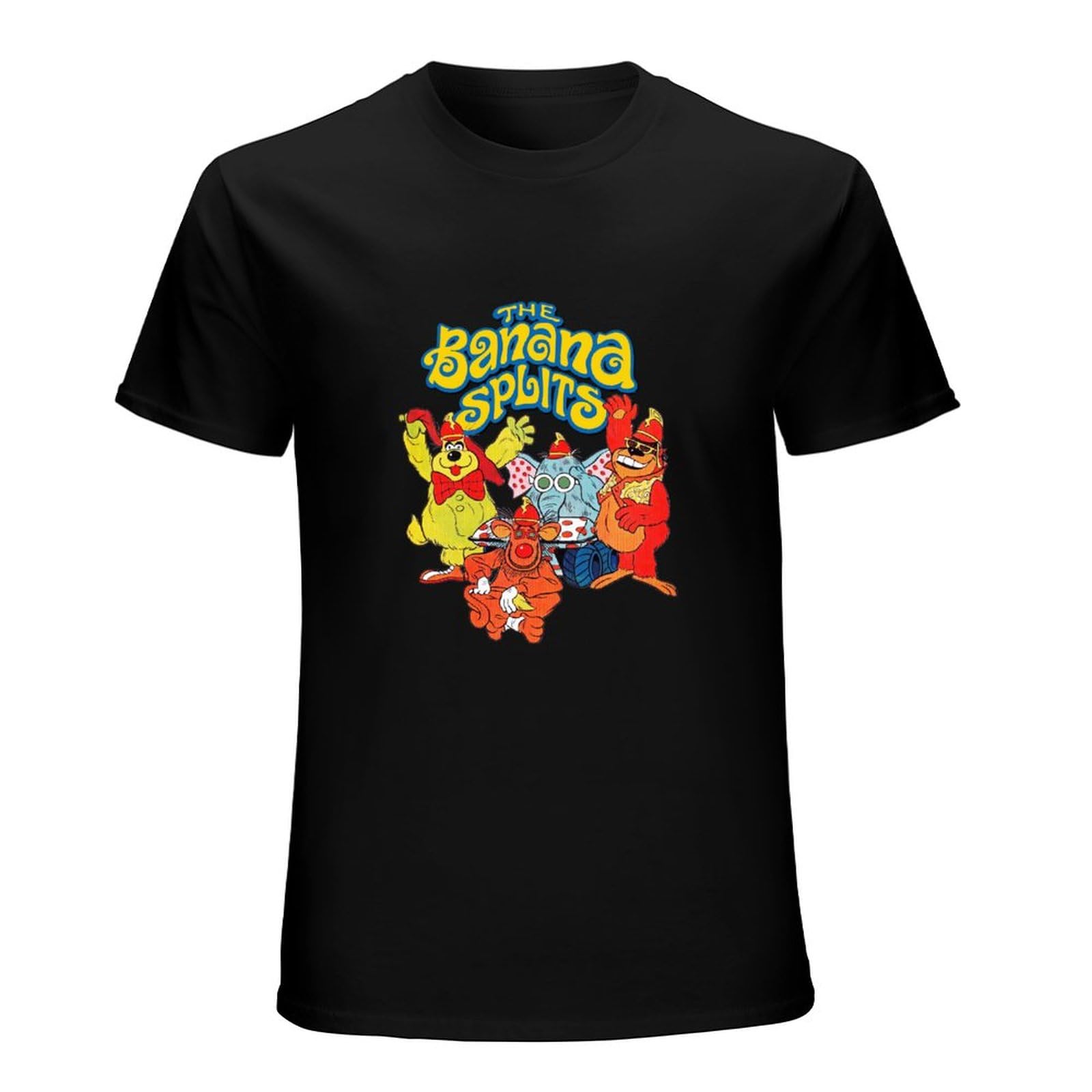 SHUI TI DU The Banana Splits T Shirt Cartoon Hanna Barbera Black L
