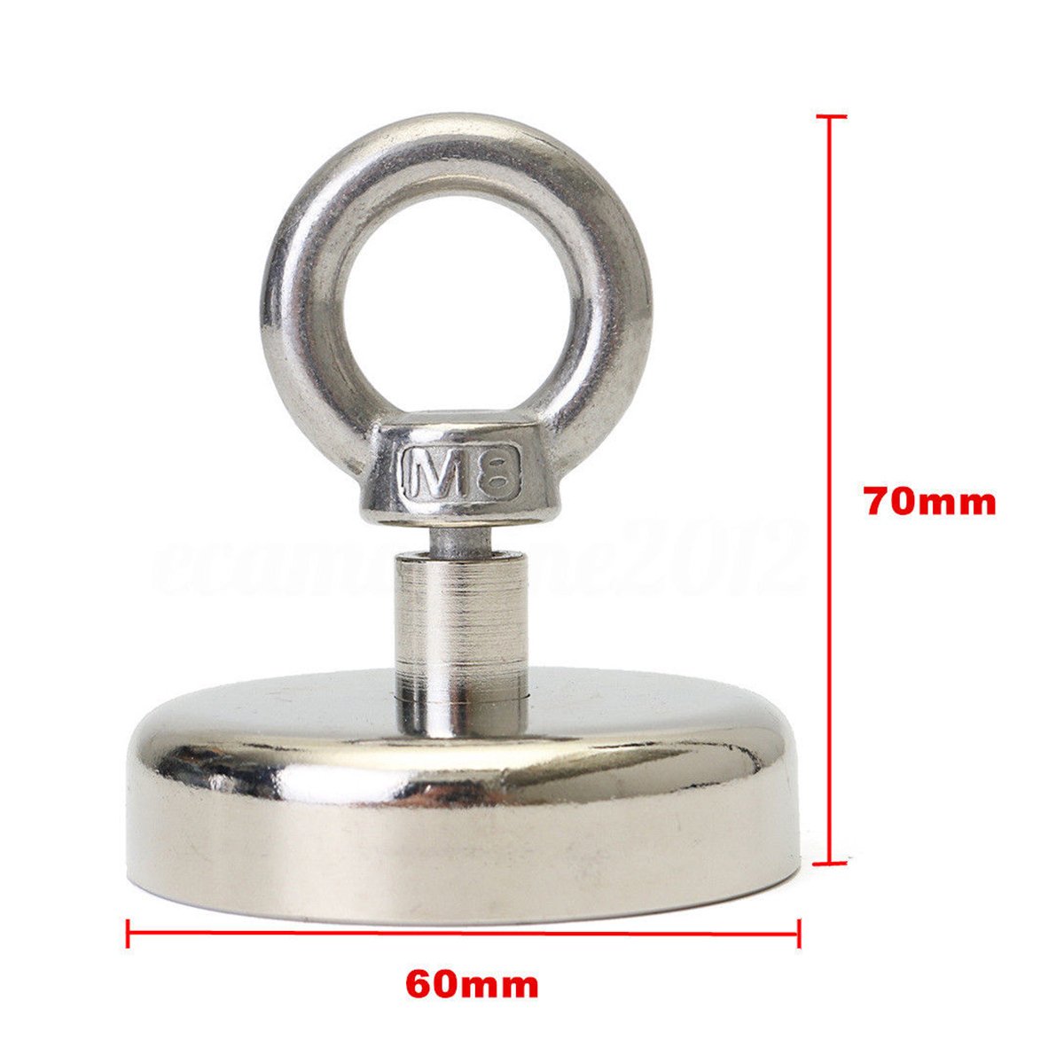 1PC magnete al neodimio 60 * 70 mm D60 MM rilevatore di recupero super magneti per pesca immersione caccia chiavi recupero 130 kg