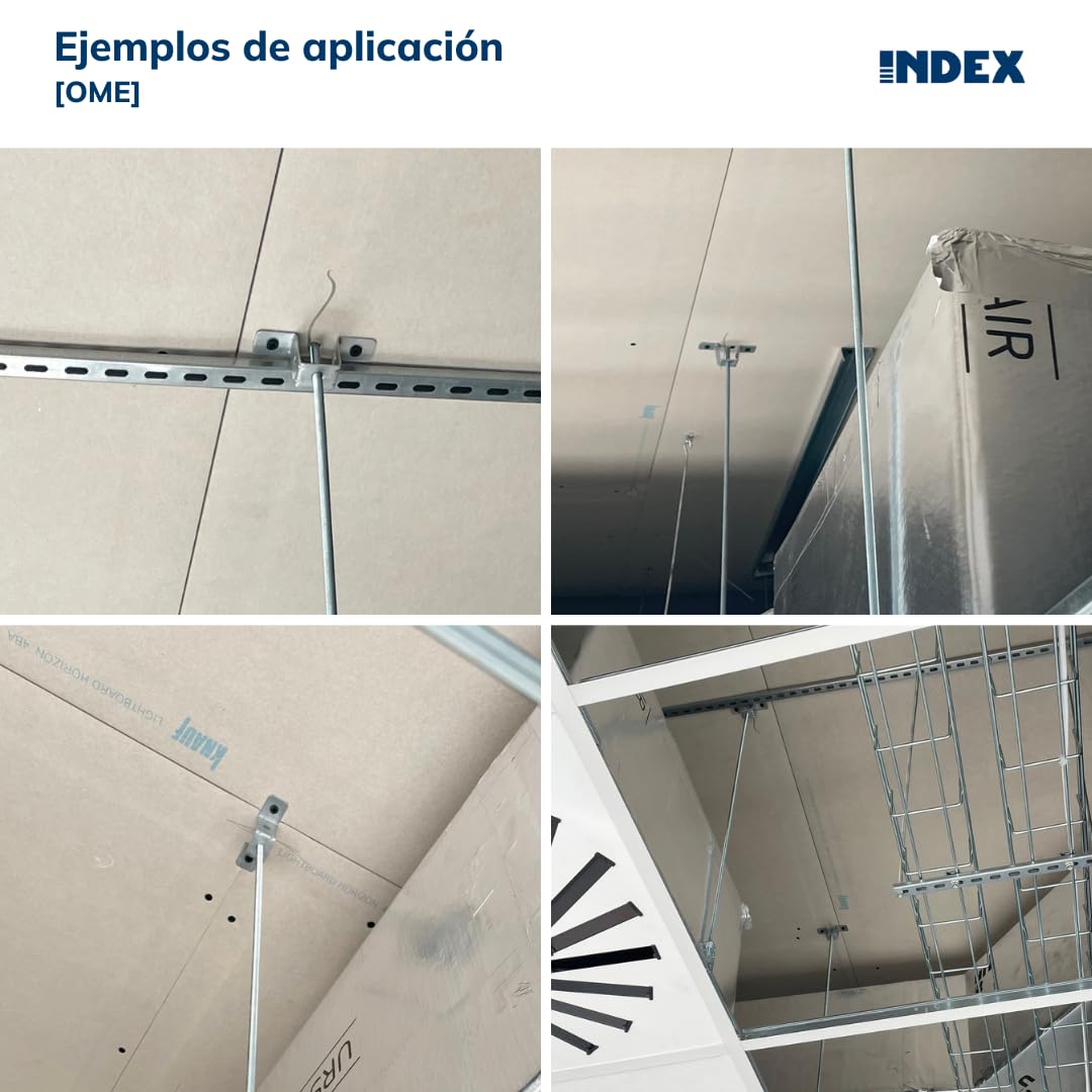 INDEX OMEM06 - Anclaje universal Omega para fijación a techo (M6, 100 uds.)