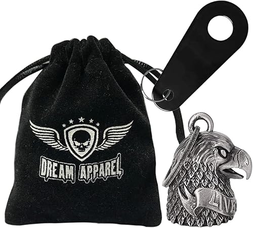 Miniatura 2 de Dream Apparel Campana de motocicleta para ciclistas, mujeres y hombres, con colgador, campana de motociclista para ciclistas, campana de equitación