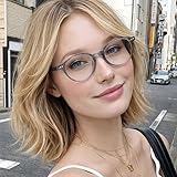 Blue Light Glasses for Women and Men, Clear Lens Computer Glasses with Classic Frame for Daily Screen Use
