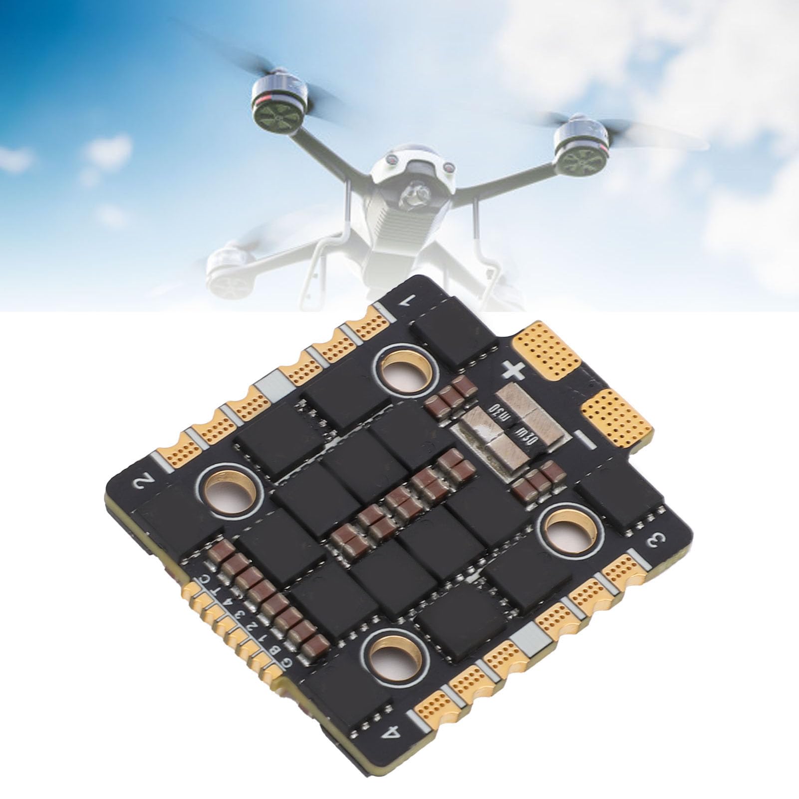 Sorandy 60A 8S Dron 4 w 1 ESC, Wysokowydajne 32-bitowe Oprogramowanie Sprzętowe, Wszechstronna kompatybilność Protokołów, Bezszczotkowy Elektryczny Regulator Prędkości, Lekka Konstrukcja 11 G, dla
