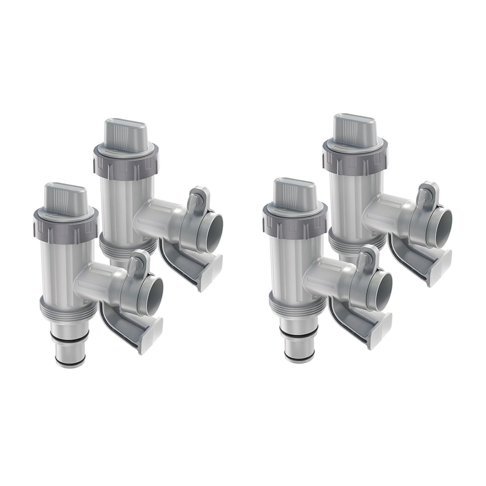 Lot de 4 adaptateurs de tuyau de piscine, pièces de rechange pour tuyau de piscine et valve à piston pour piscine hors sol