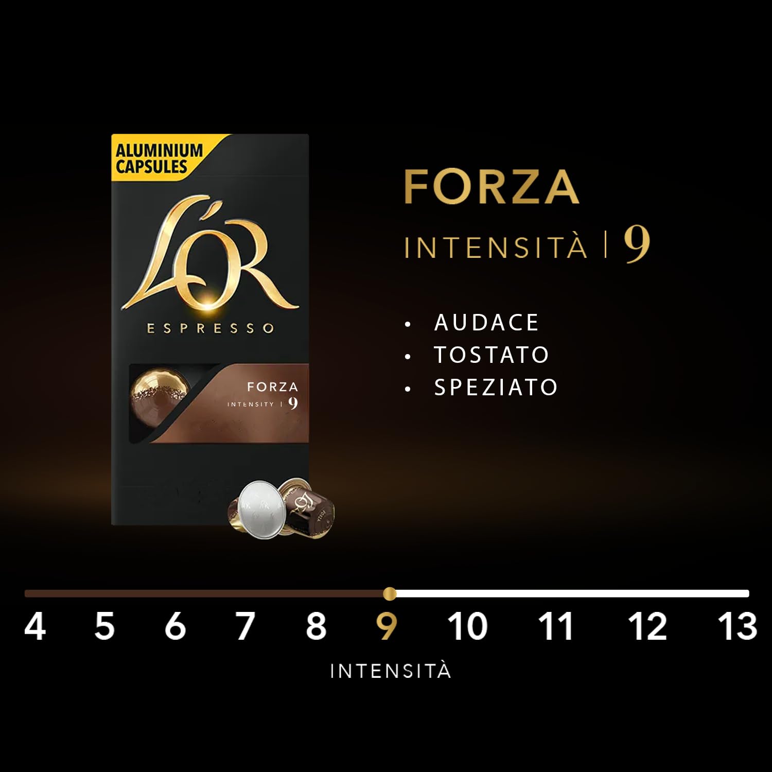 L'Or Capsule Espresso - 40 Ristretto, 40 Forza, 20 Decaffeinato | Totale 100, Confezione mista, in Alluminio, Compatibili con macchine Nespresso®* Original