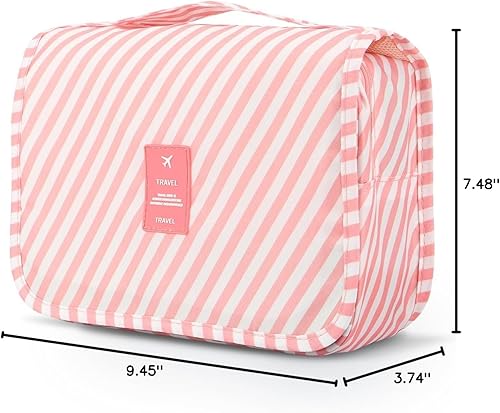 Miniatura 12 de Mossio Neceser colgante – Organizador grande de viaje de maquillaje cosmético para hombres y mujeres con gancho resistente Blanco