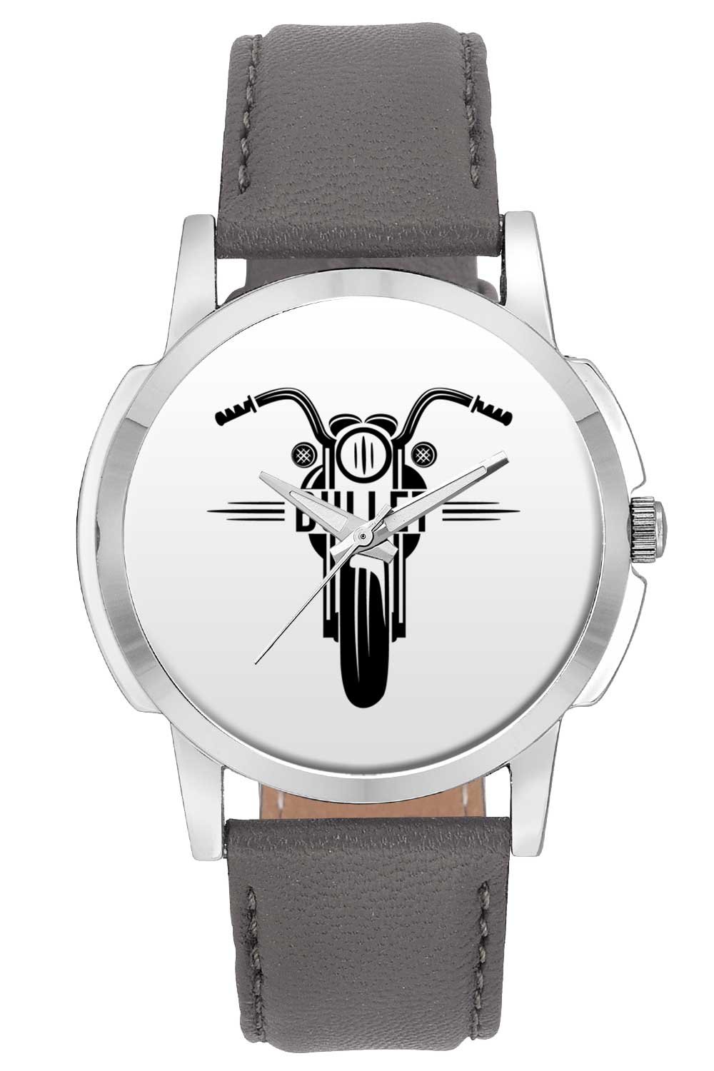 Wrist Watch for Men - Bullet Motorycle Illustration - Analog Mens and Boys Unique Quartz Leather Band Round Designer dial Watch (B074CN4GG1) Amazon Price History, Amazon Price Tracker