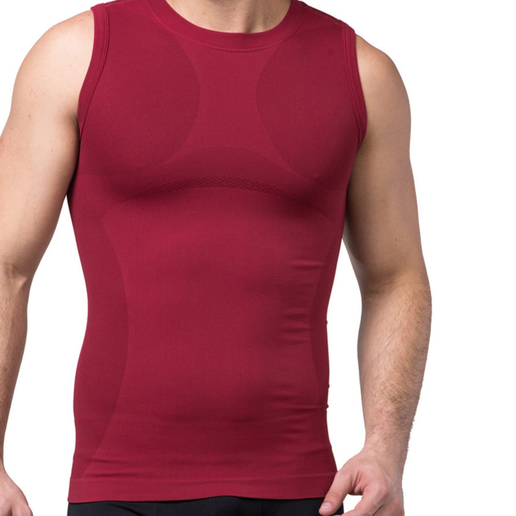 Herren-Workout-Kompressionsshirt – Nahtloser Taillen-Shaper-Body-Shaper – fitnessstudio-Komfort, Bauchkontrolle, Tank-top-unterwäsche