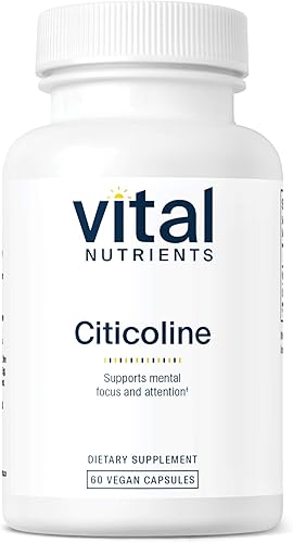 Vital Nutrients - Citicolina - Enfoque Mental y Atención - 60 Cápsulas Vegetarianas por Botella - 250 mg