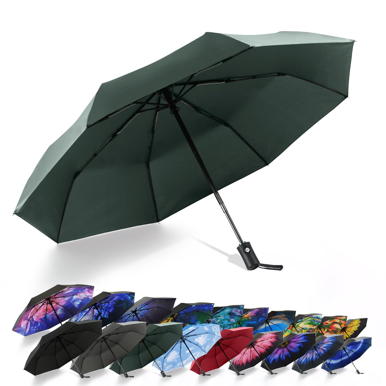 Travel Umbrella Windproof Automatic Umbrellas Small Compact UV Sun Protection Factory Outlet Umbrella