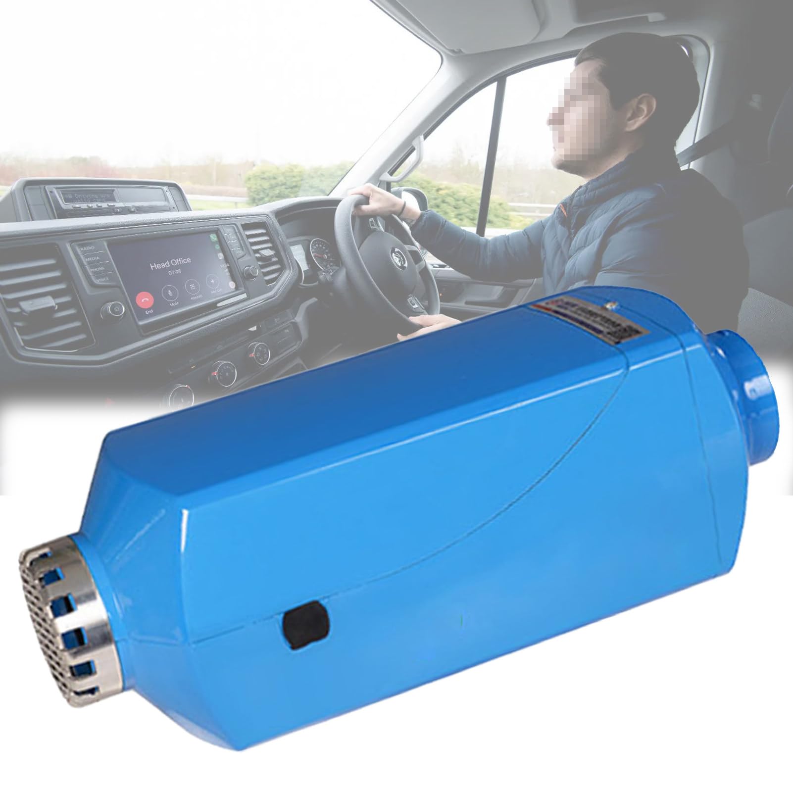 Pnpaea 12v 5kw Air Diesel Heater Parking Heater Diesel Night Heater With Silencer Lcd Switch Remote Control 10l Tank For Motorhomes, Campervans Blue-12V