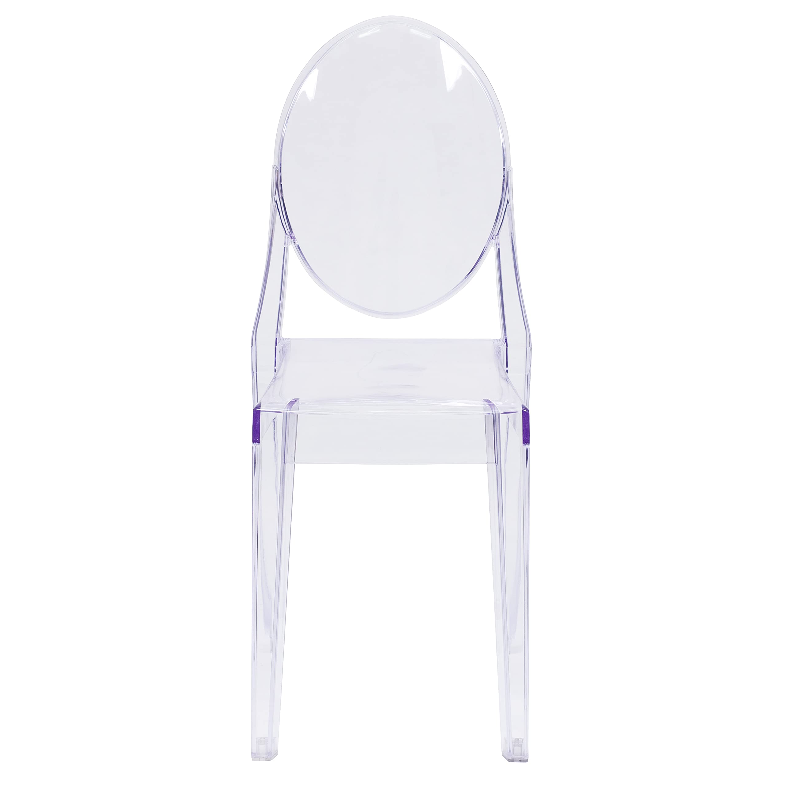 Flash Furniture Ghost Side Chair in Transparent Crystal