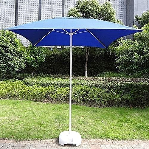 Housewares Sun Parasol Umbrella Garden Parasols 2M/6.6' Outdoor Patio Square Garden Table Umbrella, For Outdoor Yard, Beach Commercial Event Market, Swimming Pool Side (Color : Blu (Blue )