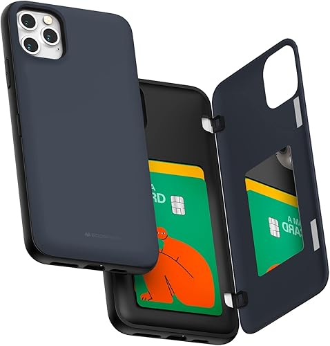 Goospery Funda tipo cartera para iPhone 11 Pro Max con tarjetero fácil cierre magnético de puerta, protector de doble capa resistente para teléfono Goospery Funda tipo cartera para iPhone 11 Pro Max con tarjetero fácil cierre magnético de puerta, protector de doble capa resistente para teléfono