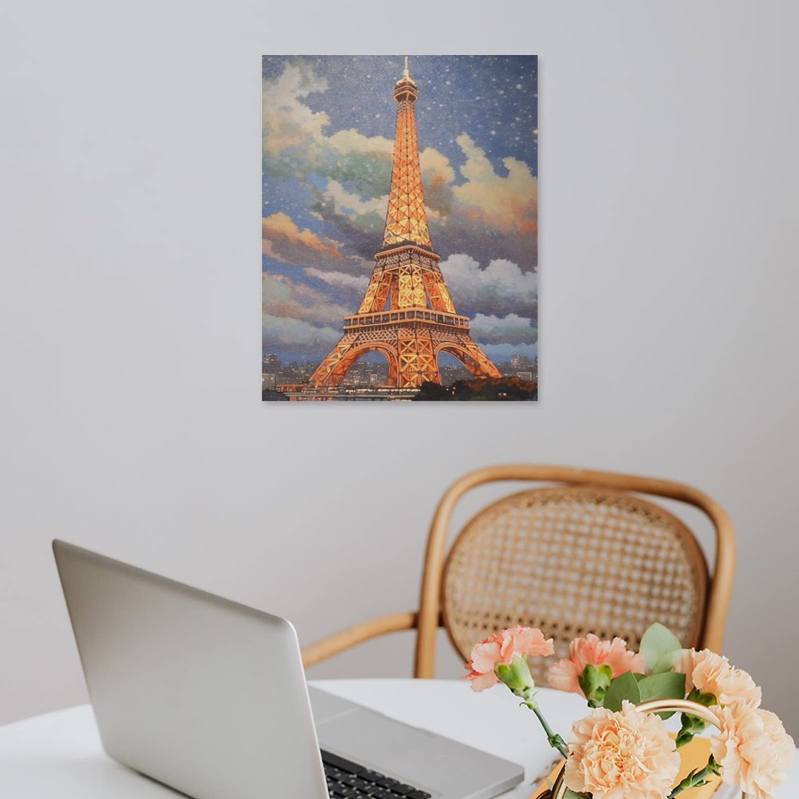プリントパネルアート パリの風景 インテリア 絵画 絵画 フランスパリの街 インテリア絵画 肉筆油絵 アートパネル