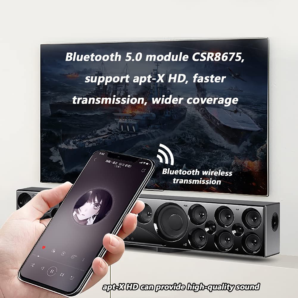 Audio Home Theater 7.1, Altoparlante TV Bluetooth 5.0 a 8 Canali Da 310 W, Con Subwoofer Wireless Da 6,5", Fibra Ottica, HDMI, Coassiale, Connessione RCA, Montaggio a Parete, Telecomando