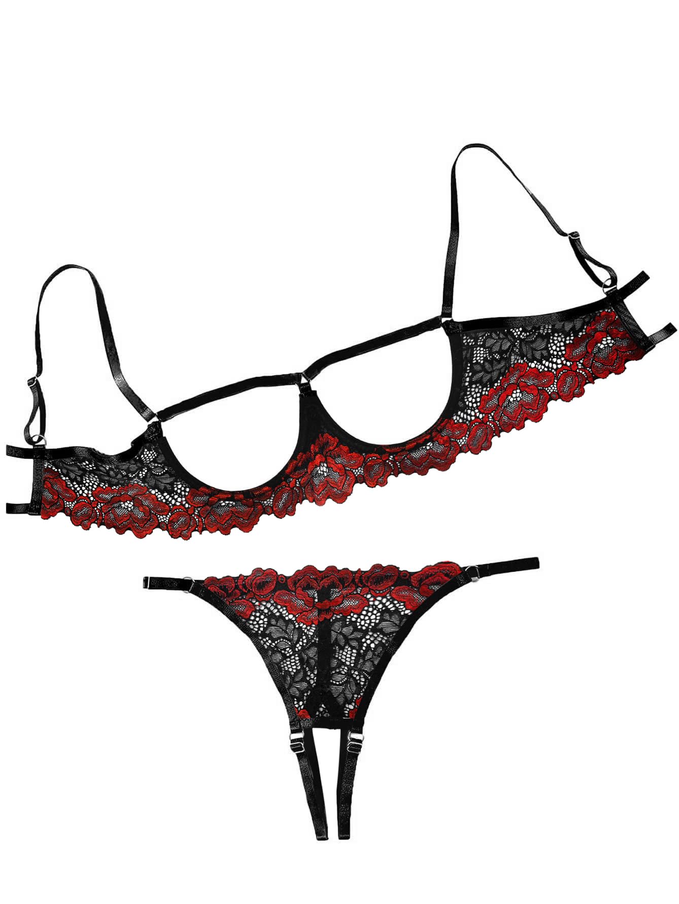 Lilosy Sexy Lingerie Set 2 Piece Women Bra and Panty 3XS-5XL