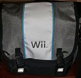 Crazyondigital Premium Soft Black Messenger Bag for Nintendo Wii Console