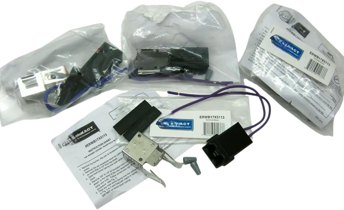 Replacement for GE WB17X5113-4 PAK for Range Burner Receptacle Terminal Block AP2021559 PS232646 OEM