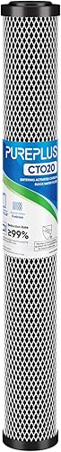 Miniatura 11 de PUREPLUS Cartucho de filtro de agua de sedimentos de carbono CTO para toda la casa de 5 micrones, 20 x 2.5 pulgadas, compatible con C1-20, EP-20,