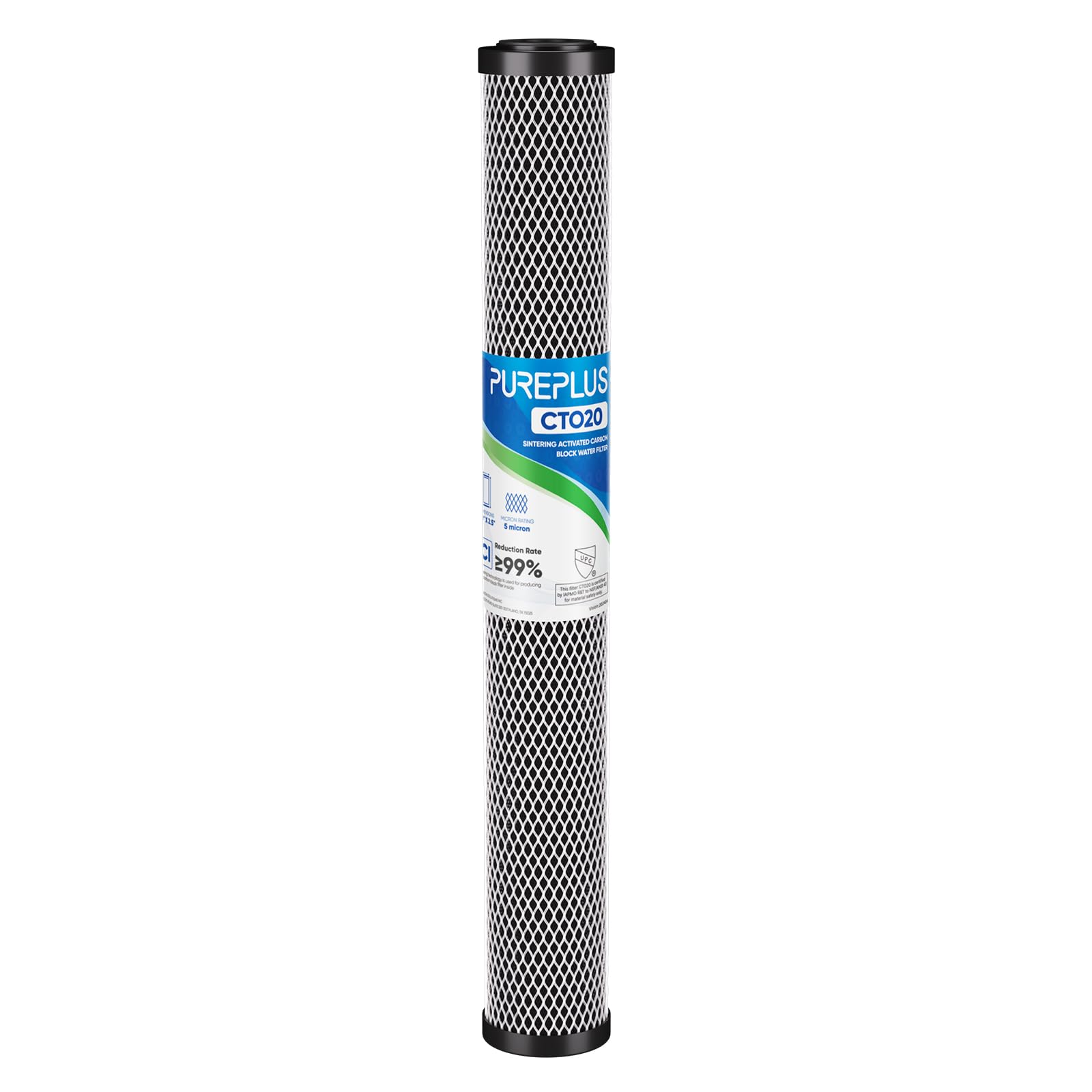 Filtre anti sediment PUREPLUS cartouche charbon actif pour eliminer odeur eau robinet