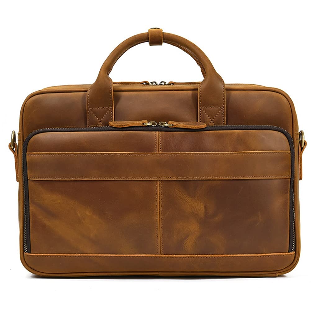 Porte-documents en cuir véritable de grande taille - 8