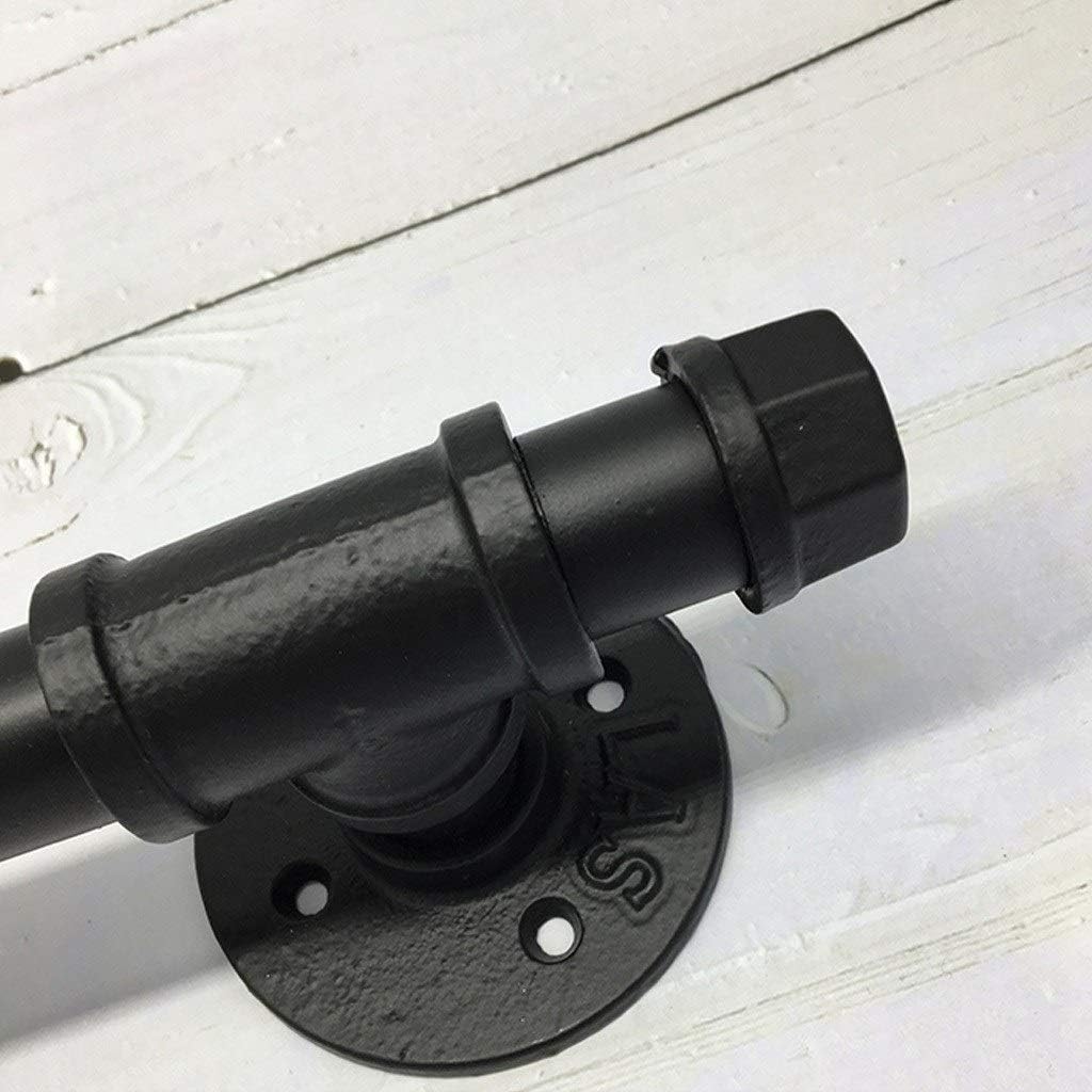 Door Handle Black Barn Door Handle External Internal Pull - Wrought Iron Sliding Patio Door Handle Replacement Hardware Sets with Screw Fix - for Shed and Garage Outdoor Indoor