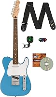 Vista 1 de Fender Squier Sonic Telecaster - Paquete California Blue con afinador, correa, púas y DVD de guitarra Austin Bazaar