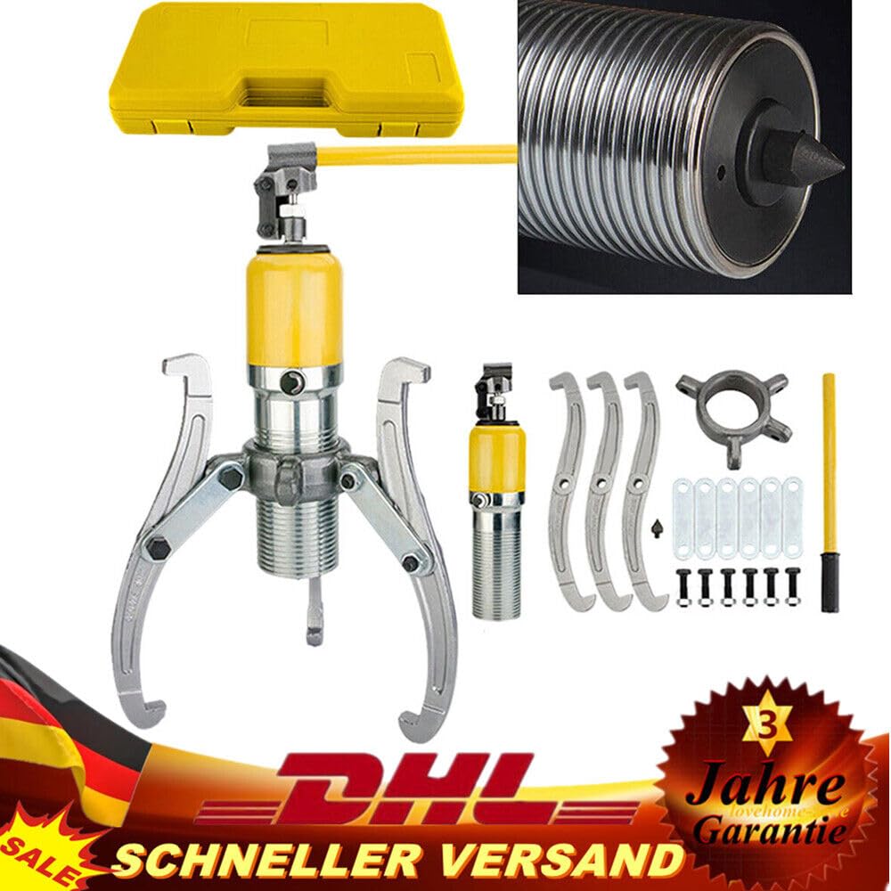 Extractor hidráulico de 3 brazos 20T hidráulico cubo de rueda extractor de cojinetes, extractor de polas, para tirar de cubos, bridas, engranajes y cojinetes, engranajes y poleas pueden