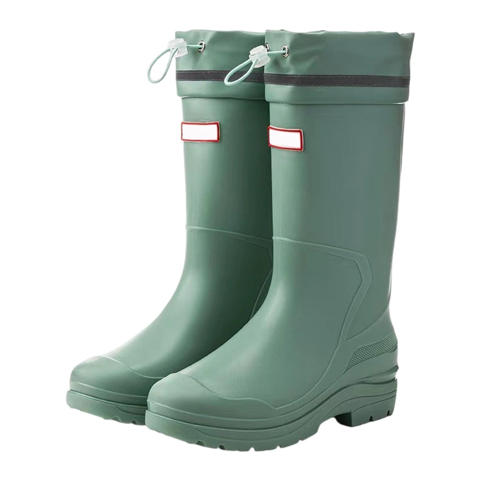 Generisch Modische Mittelhohe Regenstiefel Mit Stulpen: Ganzjahres-Gummistiefel Für Outdoor Arbeit