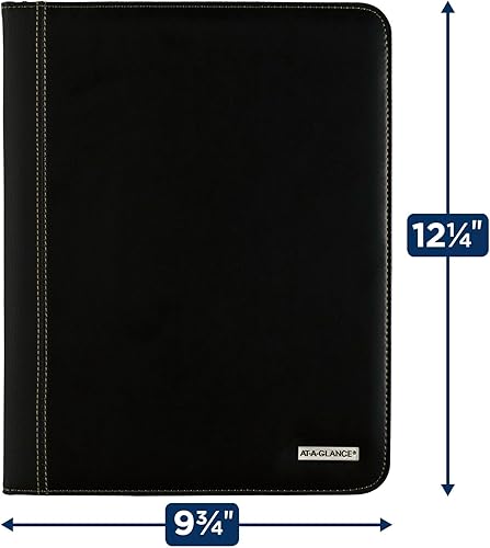 Miniatura 5 de AT-A-GLANCE 2024-2025 - Padfolio mensual ejecutivo de 13 meses, 9 x 11 pulgadas, negro, de enero de 2024 a enero de 2025, 7029005