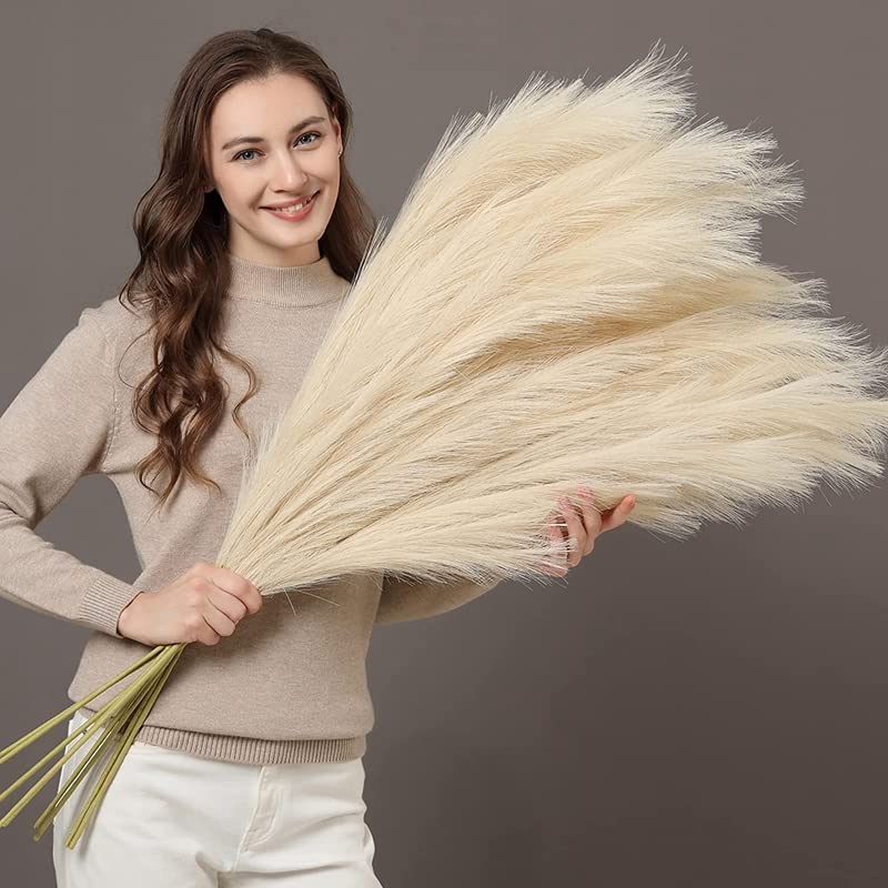 Pampas Grass Artificial Flores Ramo 120cm miniatura 2