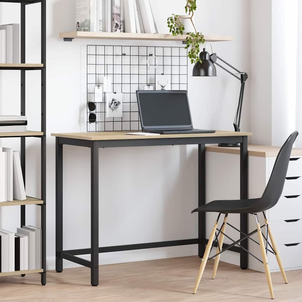 Table de bureau pour bureau à domicile réglable en hauteur chêne Sonoma