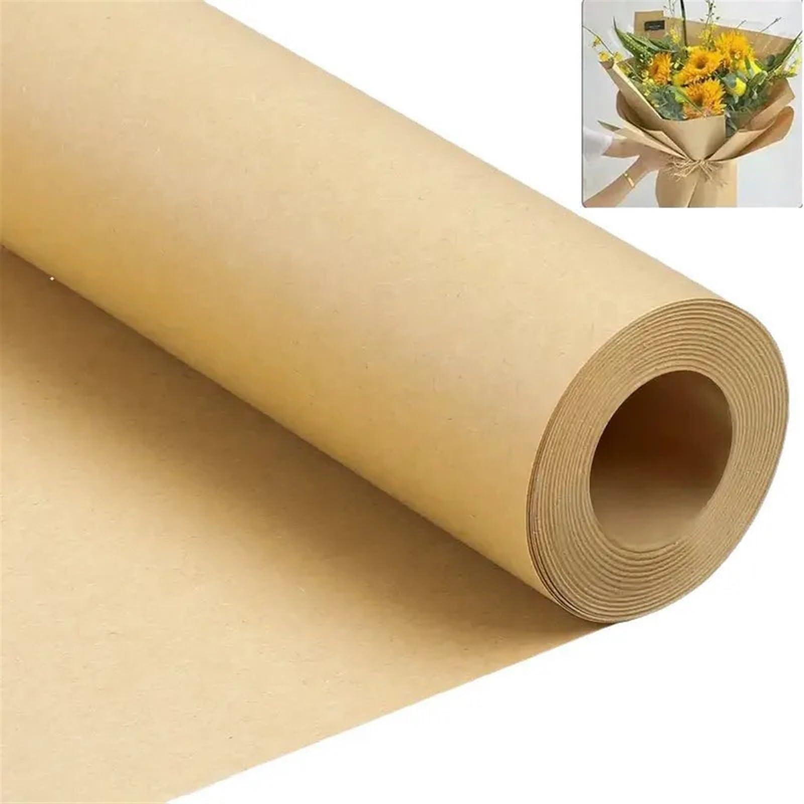 Rollos de Papel Kraft 1 rollo de papel kraft de 10 m, 10 cm, 20 cm, 30 cm o 45 cm de ancho for envolver flores y regalos, embalaje de mudanza, rollo de papel marrón for pintar(30cmx10M)