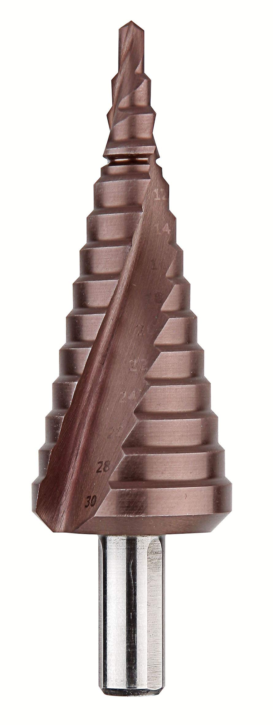 Diager, Foret Etagé HSS 5% Cobalt Revêtement Tialn Ø4-30