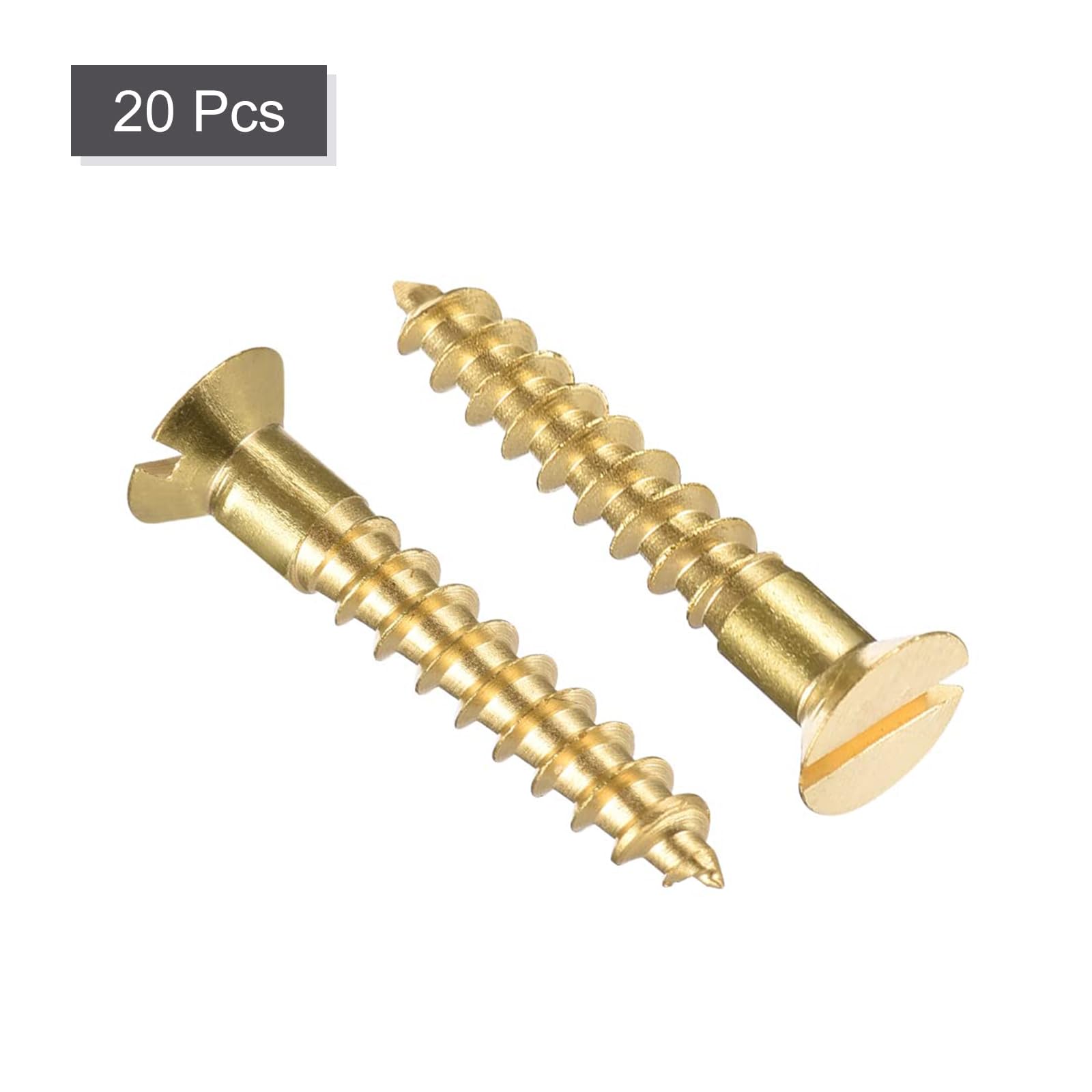 TA-VIGOR 20Pcs Self Tapping Screws, M5 Slotted Flat Head Screw, 30mm Round Head Slotted Tapping Screws - Image 3