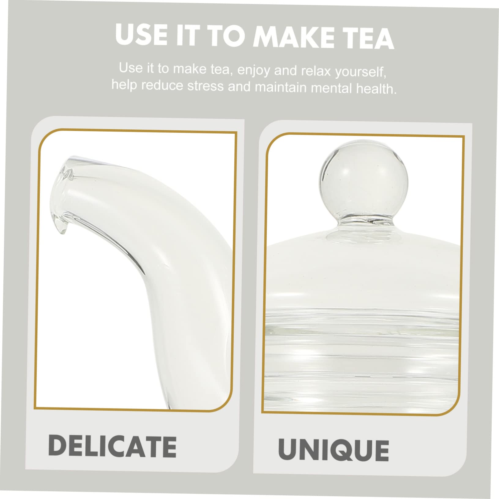 Cabilock Té Con Tetera De Vidrio Colador De Té Accesorios Para Ceremonia De Para Infusiones Salón