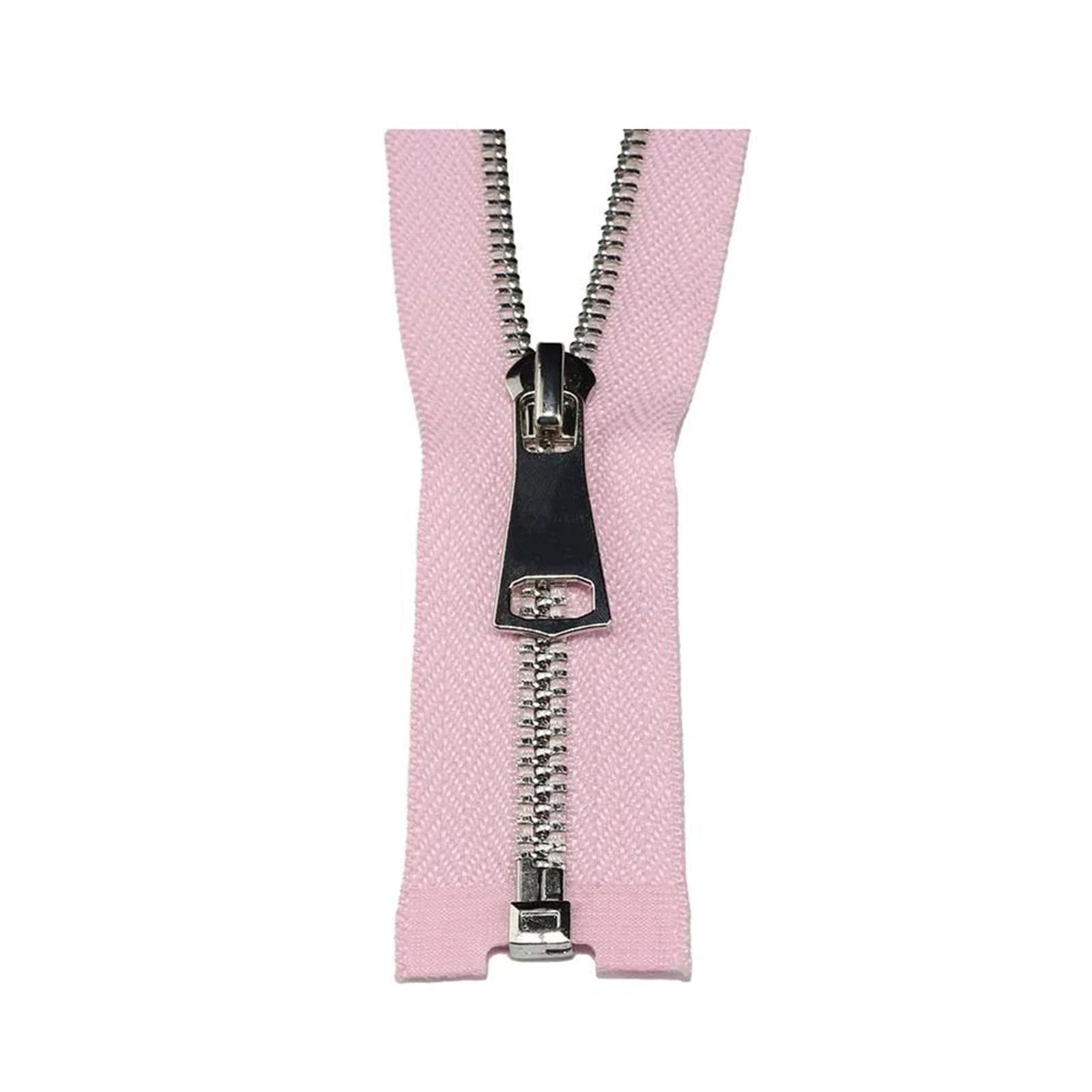 1pc 5# Metal Zipper Open-end Jacket Coat Zippers Bag Clothes Repair Kit Sewing Accessories(Pink,80cm)