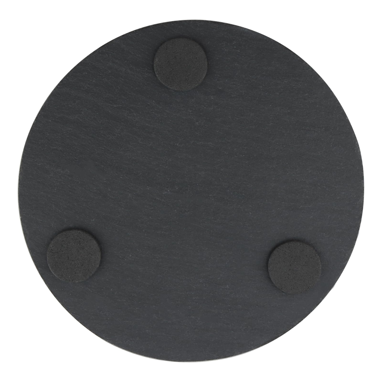 Set Di 4 Sottobicchieri In Ardesia Con Piedini In Gomma - Diametro 10 Cm - Foto 10