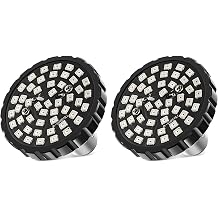 PBYMT 2" Motorcycle Rear Turn Signals 1157 LED Tail Brake Lights Compatible with Harley Davidson Touring Street Glide Road Glide Dyna Softail Sportster Iron 883 (Black Base)