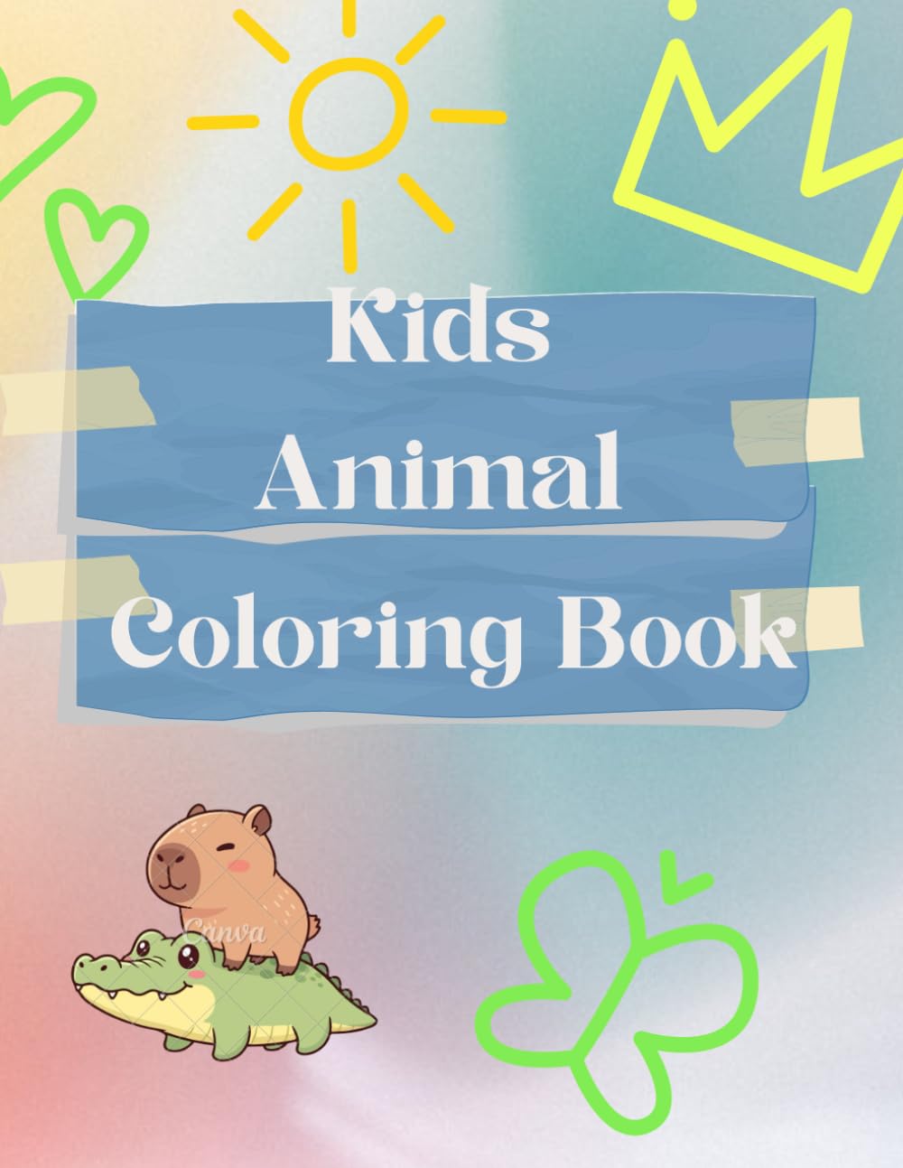 Kids Animals Coloring Book Ages (3+): Fun and Easy Animal Coloring Pages for Kids
