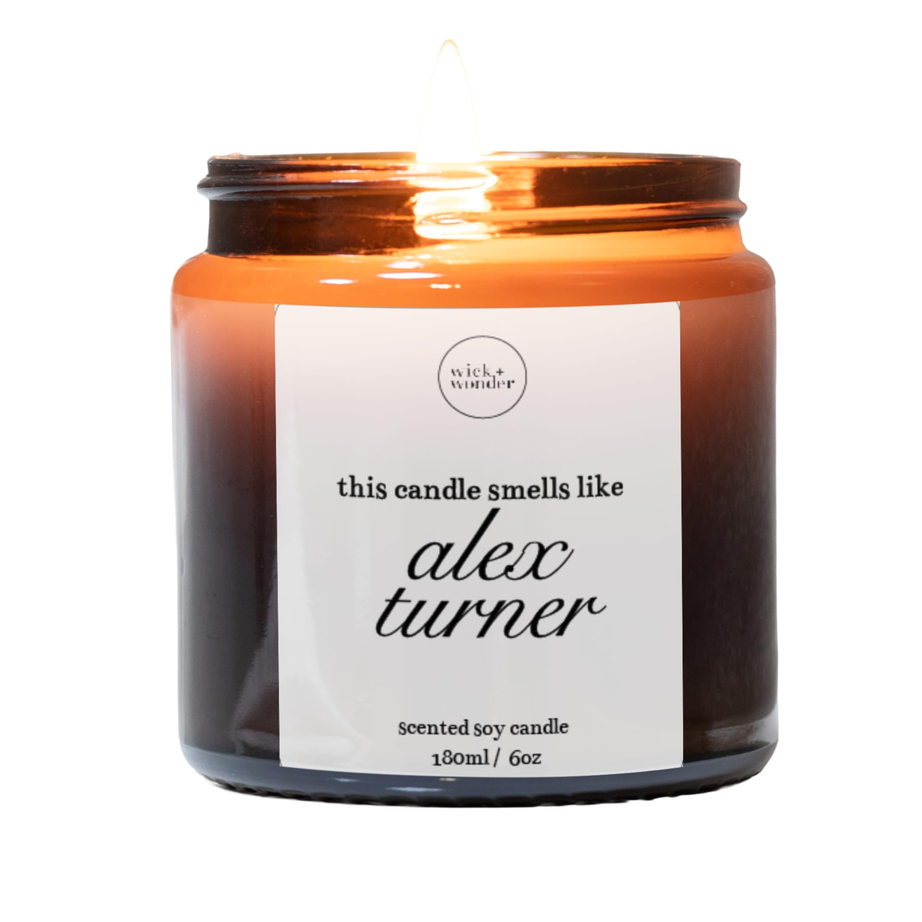 Smells Like Alex Turner Candle│Luxury Soy Wax Candle│Alex Turner Gifts│Celebrity Candle│Pop Culture Gifts │Alex Turner Merch│Gift For Music Lovers (180ml, 35-40hrs burn)